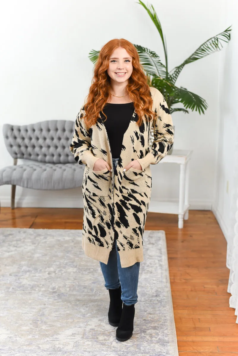 Jessica Animal Print Cardigan