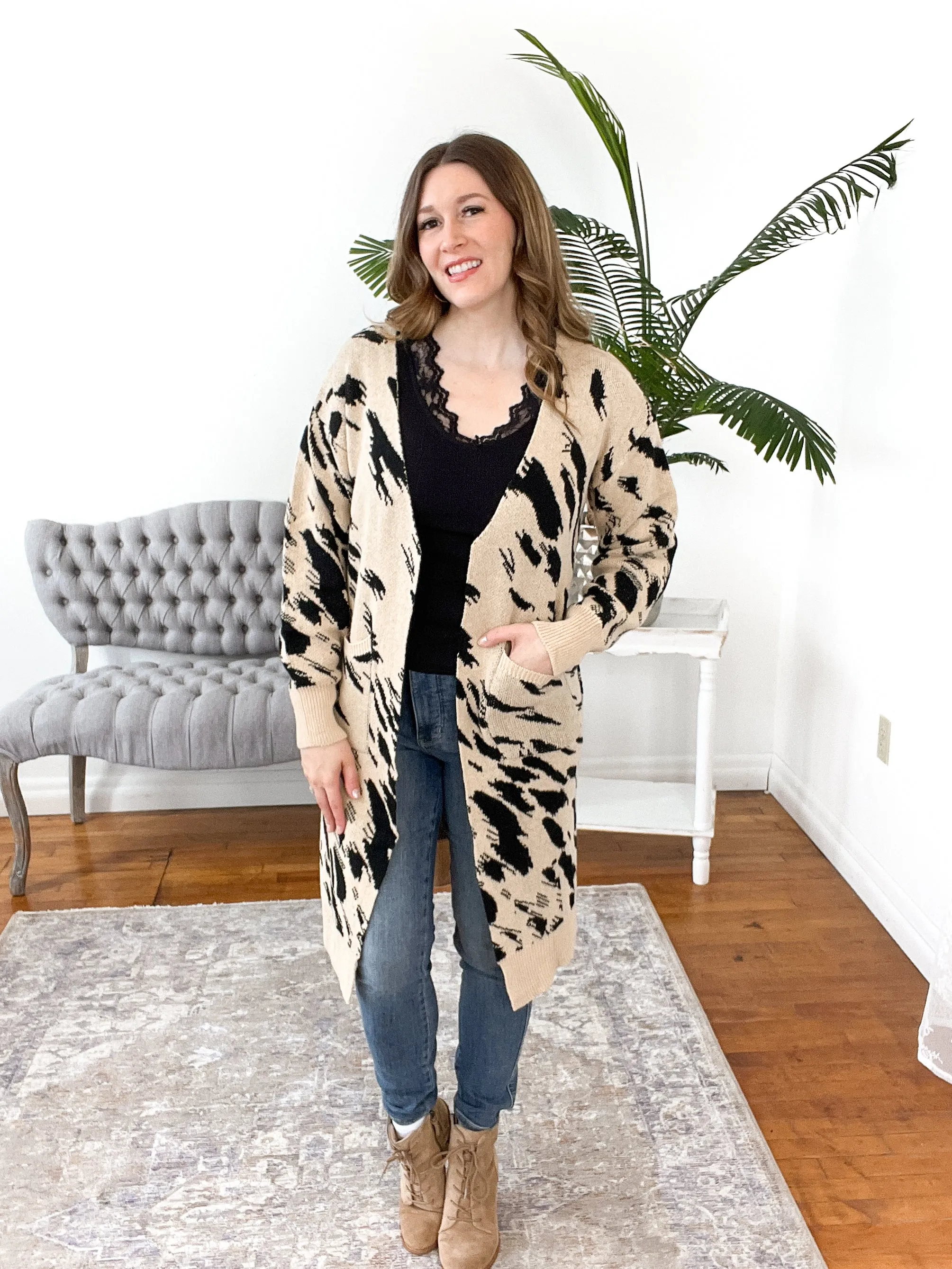 Jessica Animal Print Cardigan