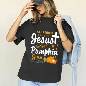 Jesus And Pumpkin Spice Cotton Tee