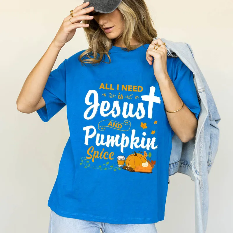 Jesus And Pumpkin Spice Cotton Tee