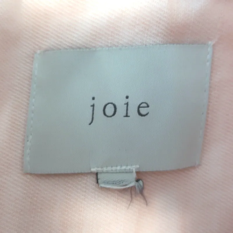 Joie Sirena Belted Utility Jacket Pink Linen-Blend Size Large