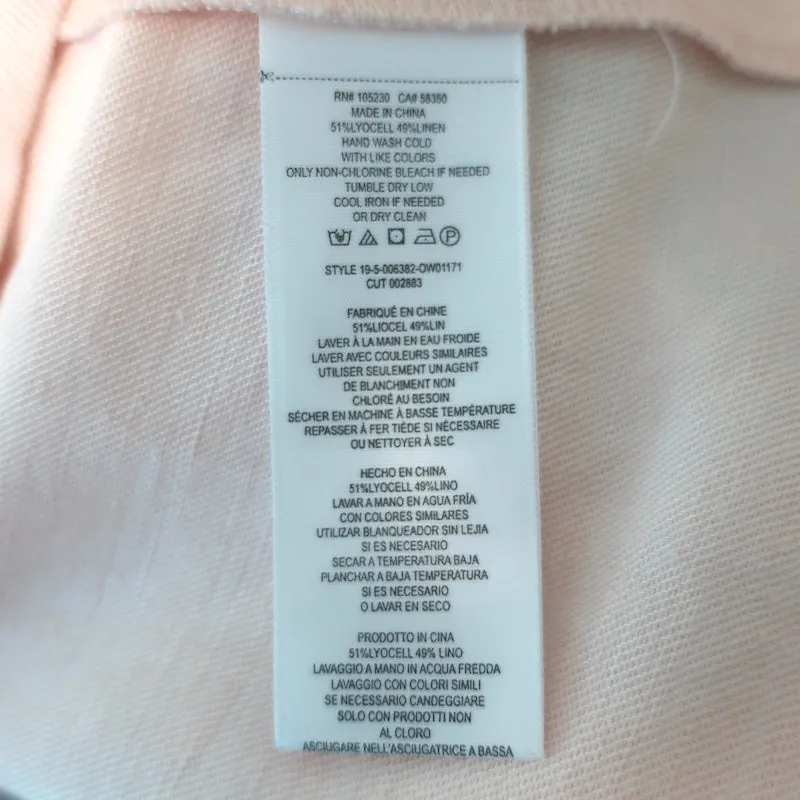 Joie Sirena Belted Utility Jacket Pink Linen-Blend Size Large