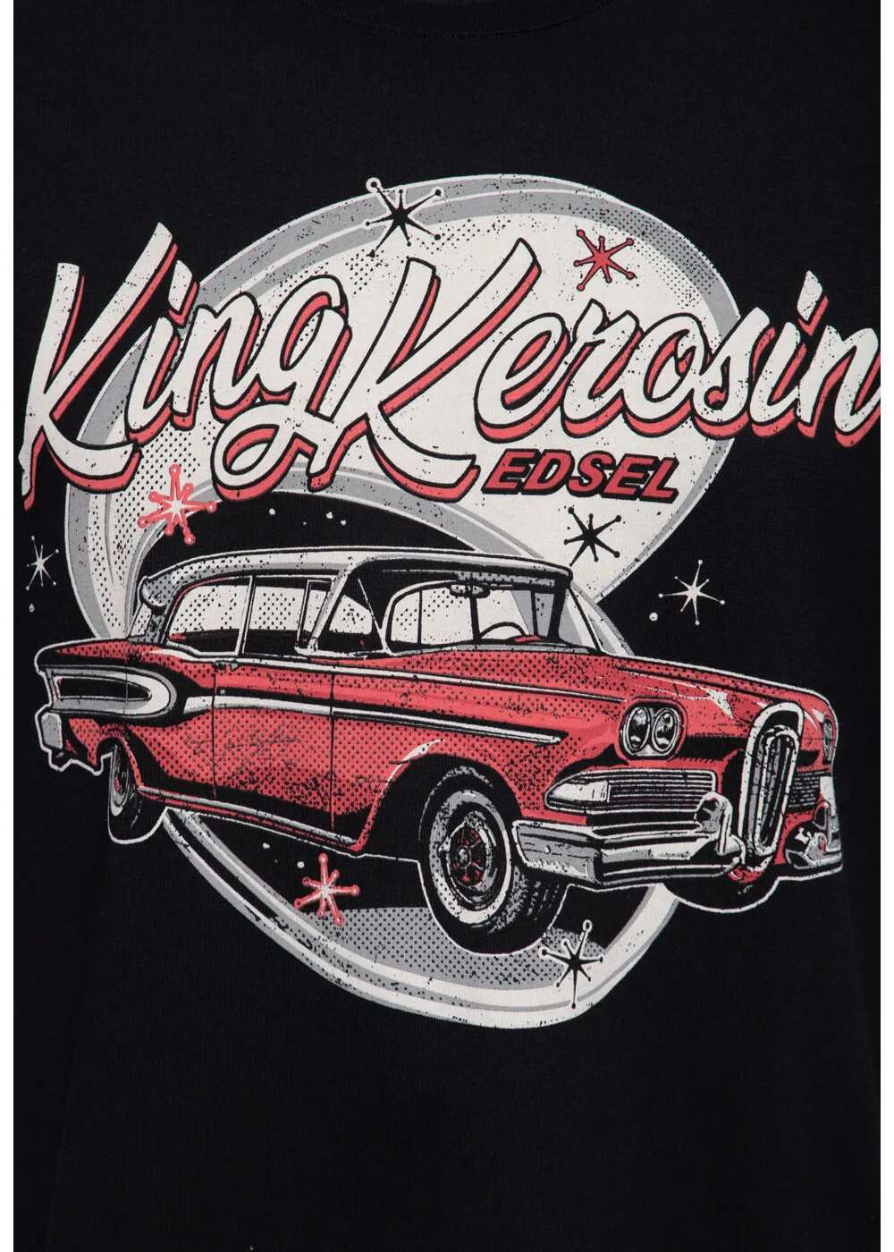 King Kerosin Mens Edsel Car T-Shirt Black
