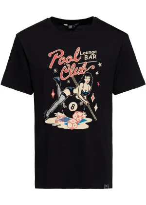 King Kerosin Mens Poolclub T-Shirt Black