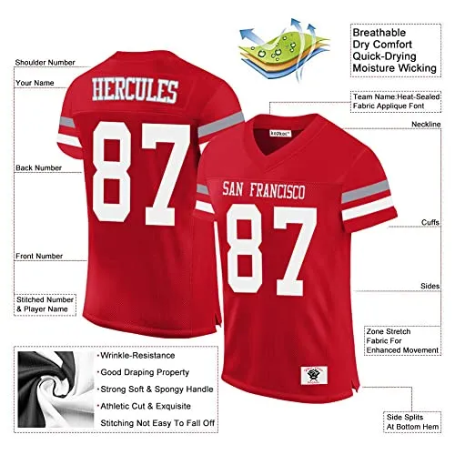 kopkoc San Francisco Football Aiyuk 11 I-Yock Stitched Scarlet Jerseys