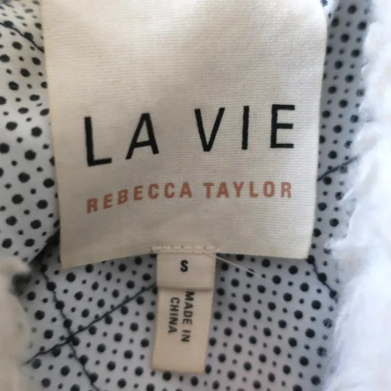 La Vie Rebecca Taylor Denim & Faux Fur Jacket Size Small