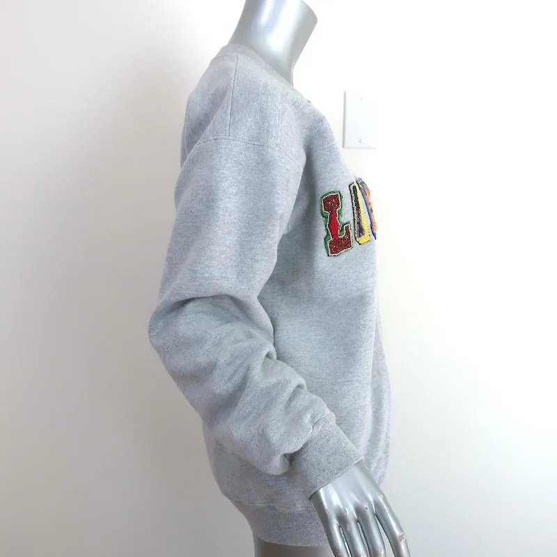 Libertine Beaded Logo Sweatshirt Heather Gray Size Small Unisex Pullover