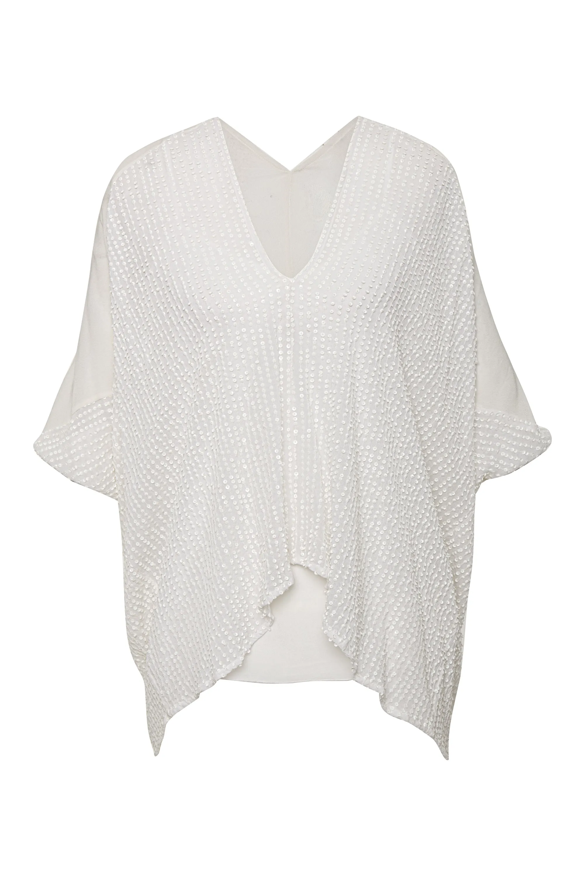 Liza Sequin Drape Top