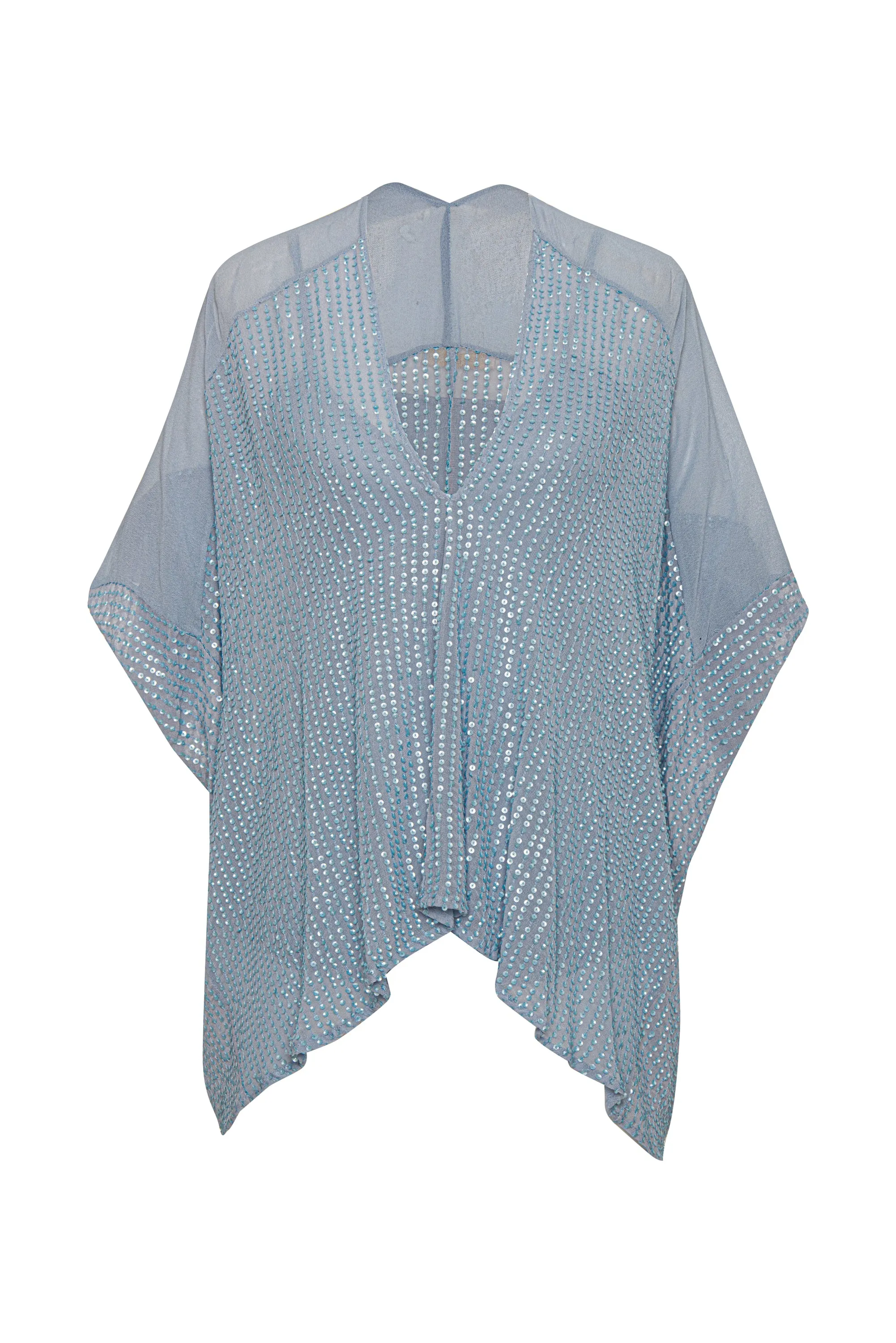 Liza Sequin Drape Top