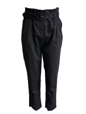 LOST IN LUNAR Women's Black Alaska High Rise Belted Pants Size M NWT