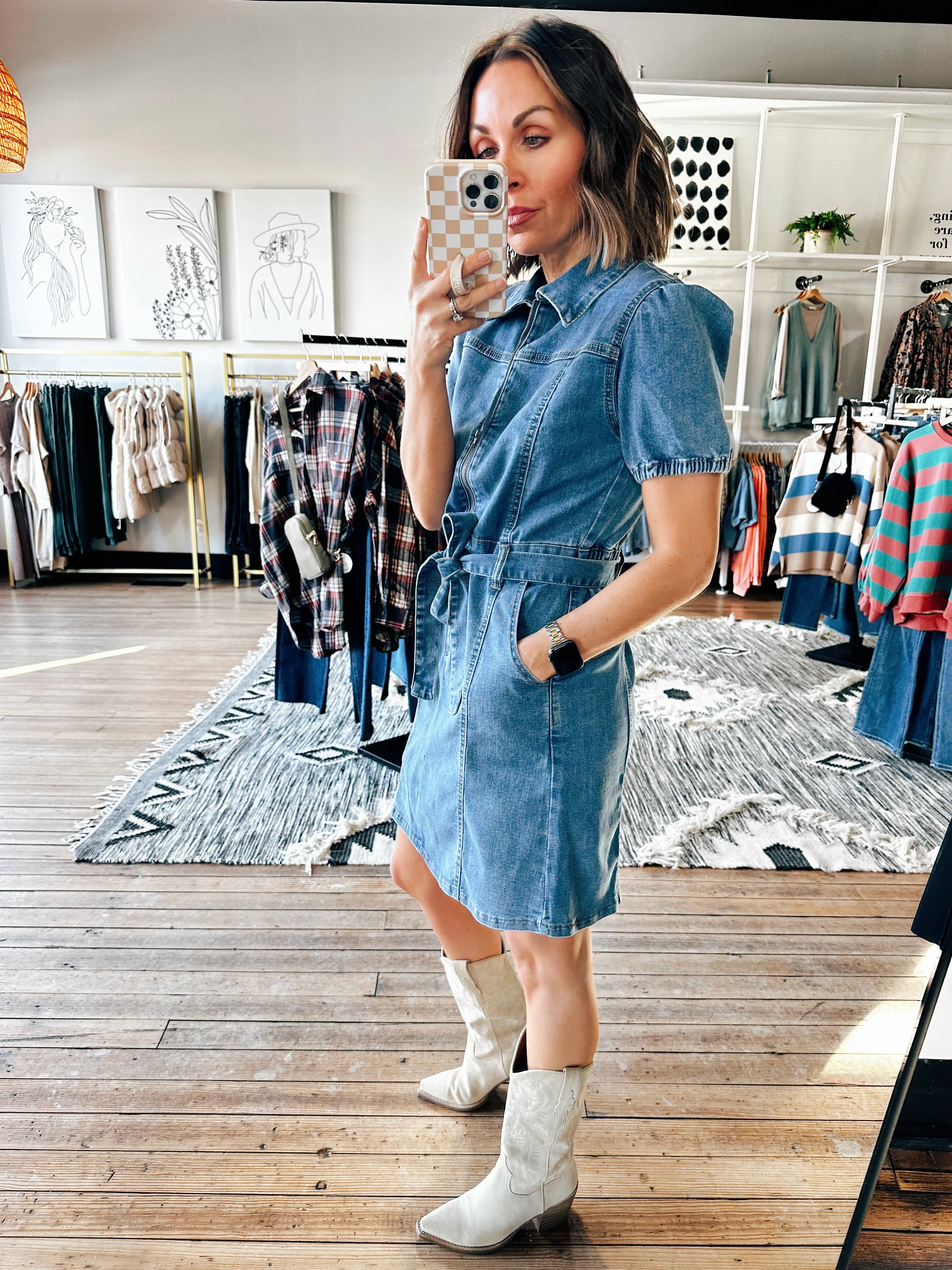 Lucky Belted Mini Dress