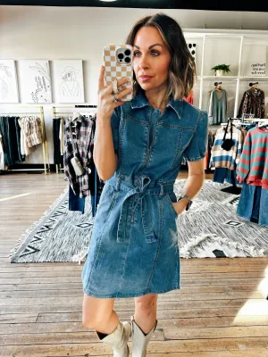 Lucky Belted Mini Dress