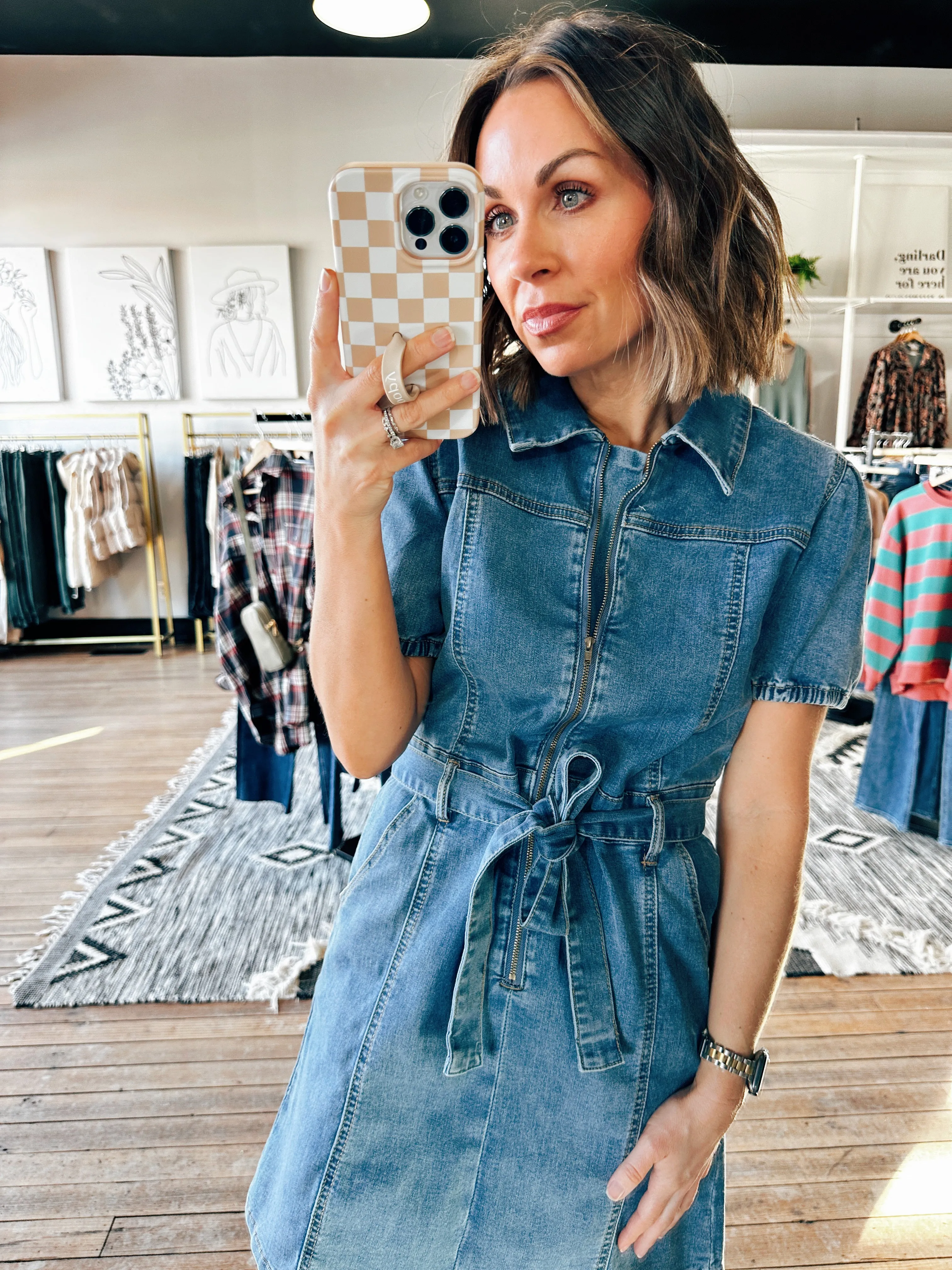 Lucky Belted Mini Dress