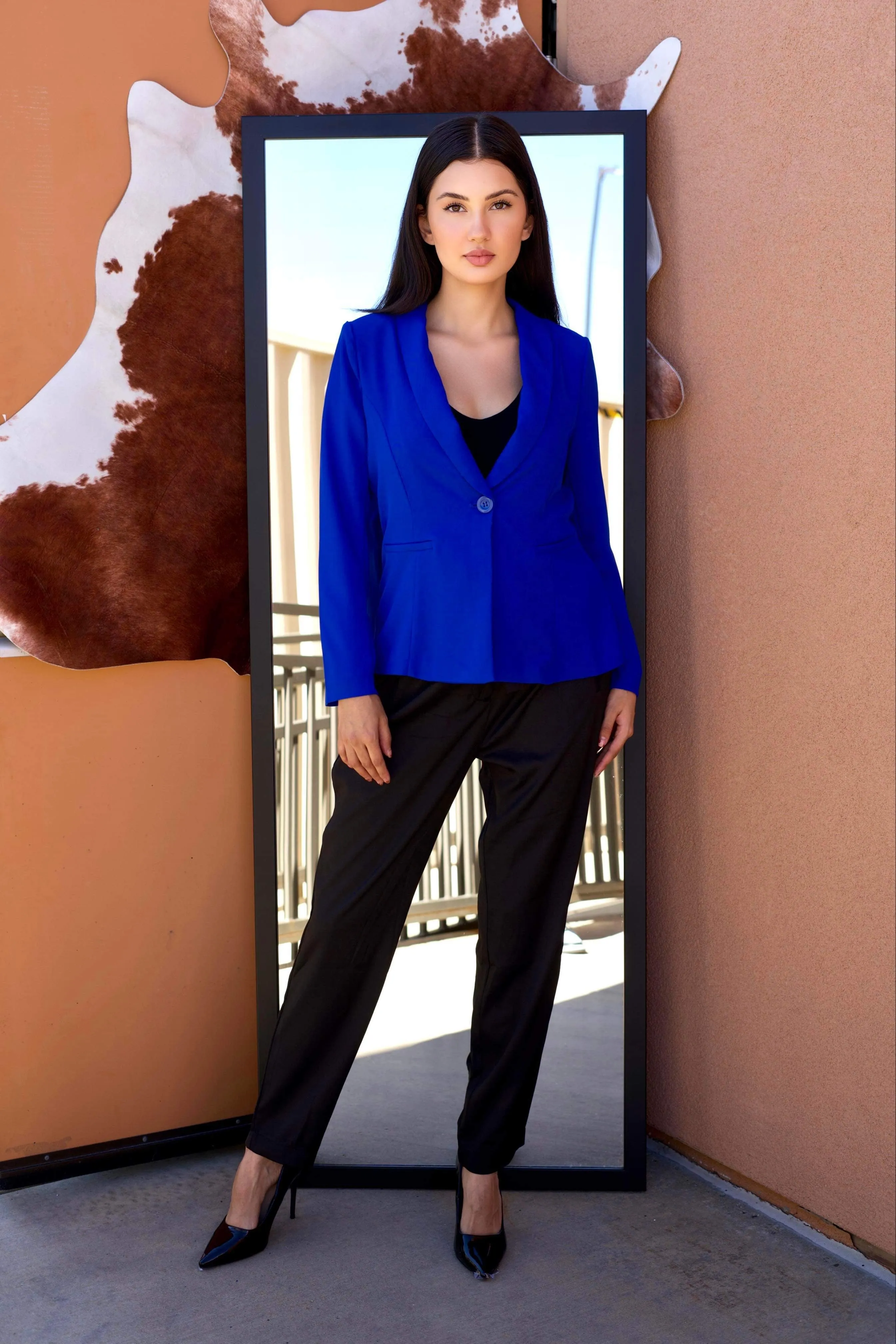 Lucy Black Waist Belted Pants