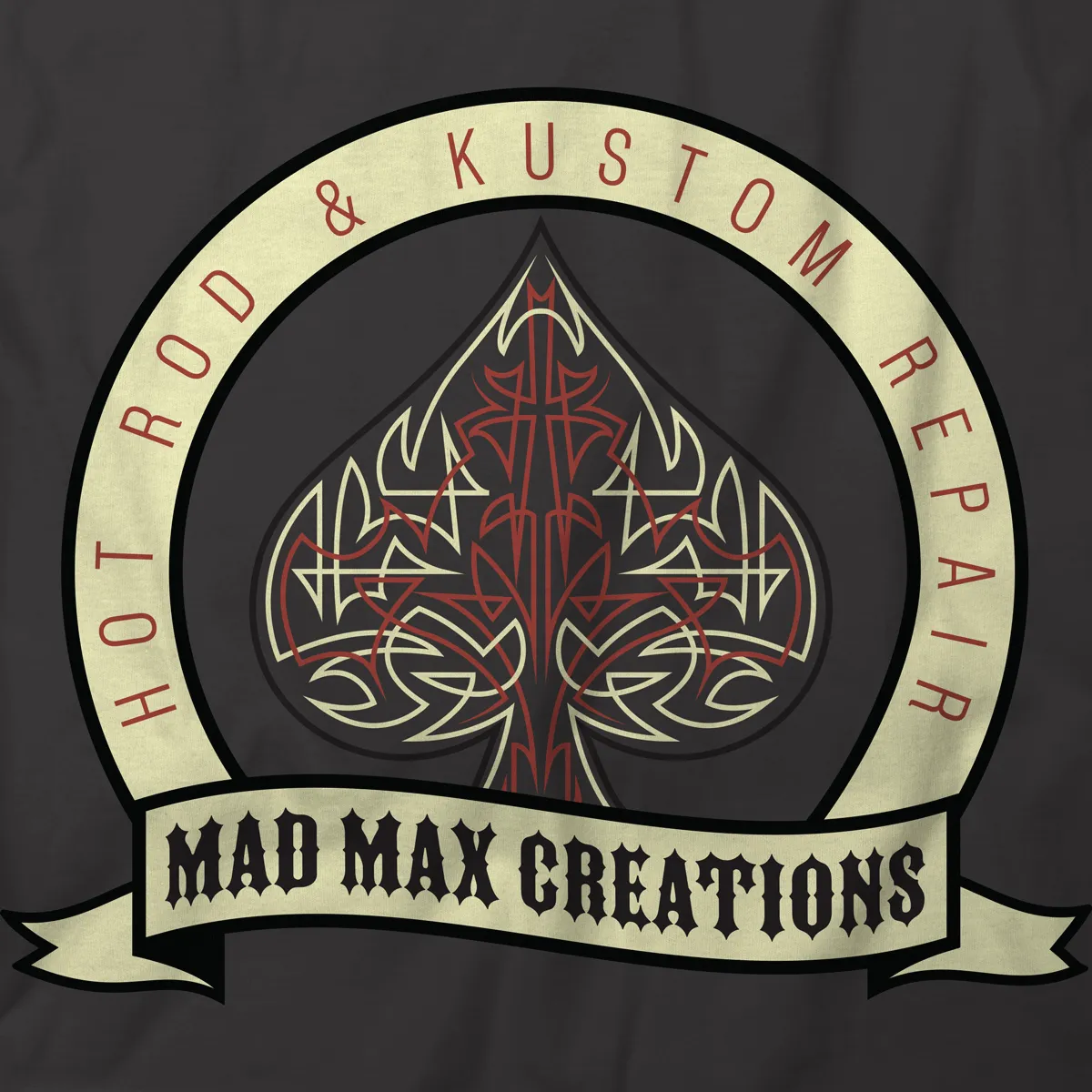 Mad Max Creations Pinstripe Spade T-shirt