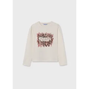 Mayoral Natural Less Perfection Sequined Tee