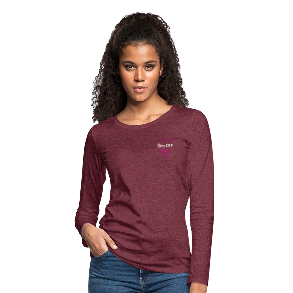 Melissa BSN, RN ER Nurse Flag Women's Premium Long Sleeve T-Shirt