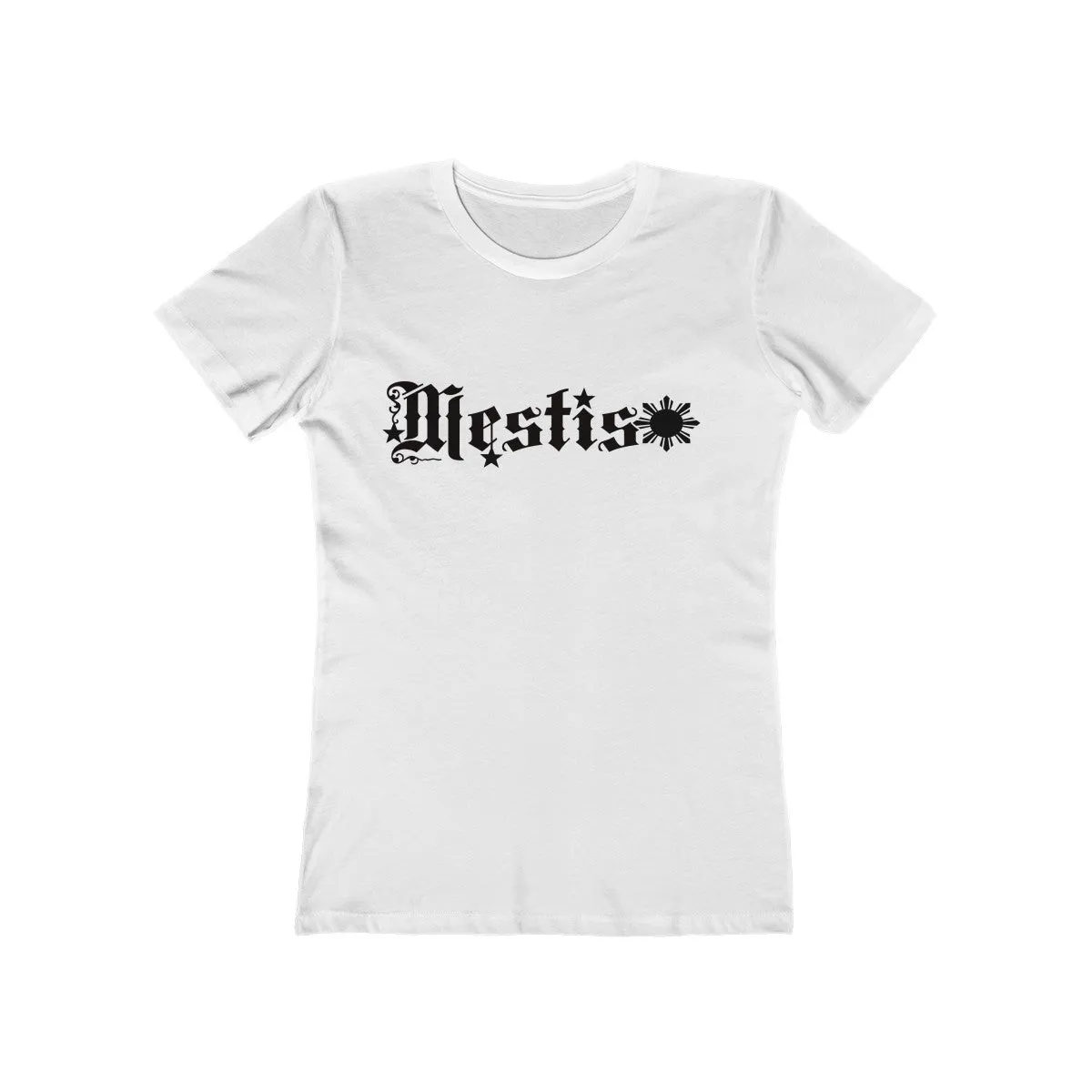 Mestisa Sun and Star Women's The Boyfriend Tee Black Font