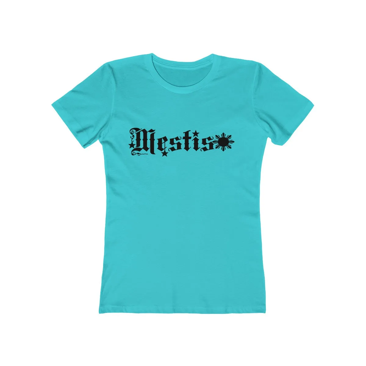 Mestisa Sun and Star Women's The Boyfriend Tee Black Font
