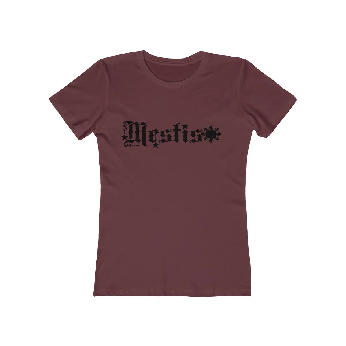 Mestisa Sun and Star Women's The Boyfriend Tee Black Font
