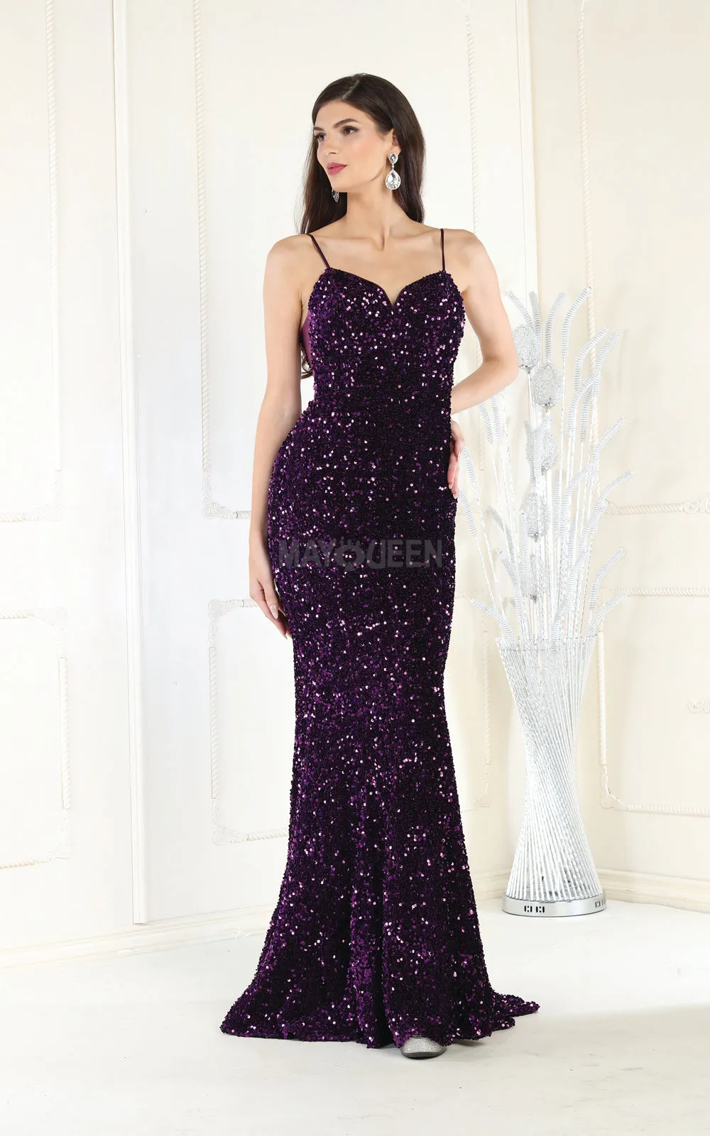 MQ RQ7987 - Fit & Flare Full Sequin Prom Gown
