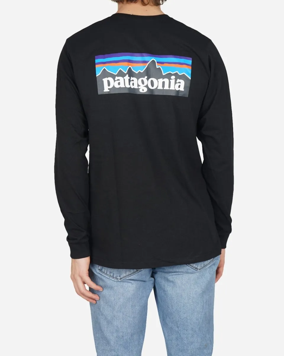 M's Logo L/S  P-6 Responsibili Tee- Black