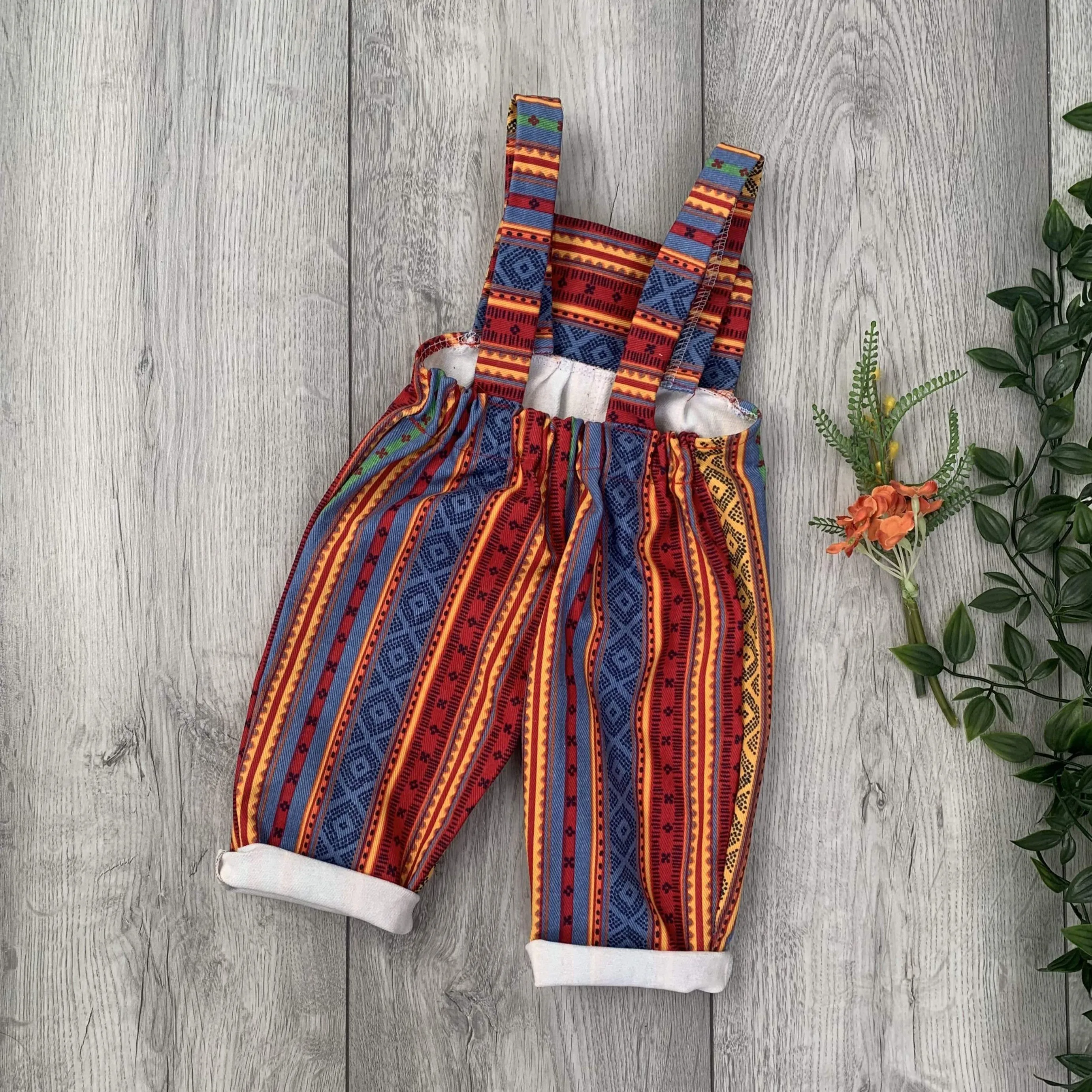 Multi-Colour Aztec Print Denim Romper