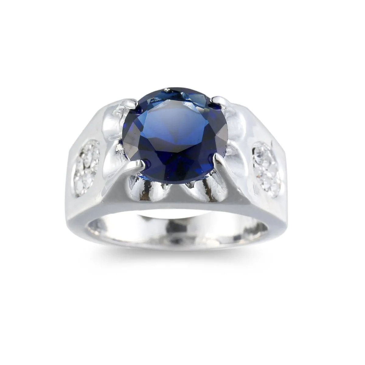Navy Crystal & Cubic Zirconia Tension Ring