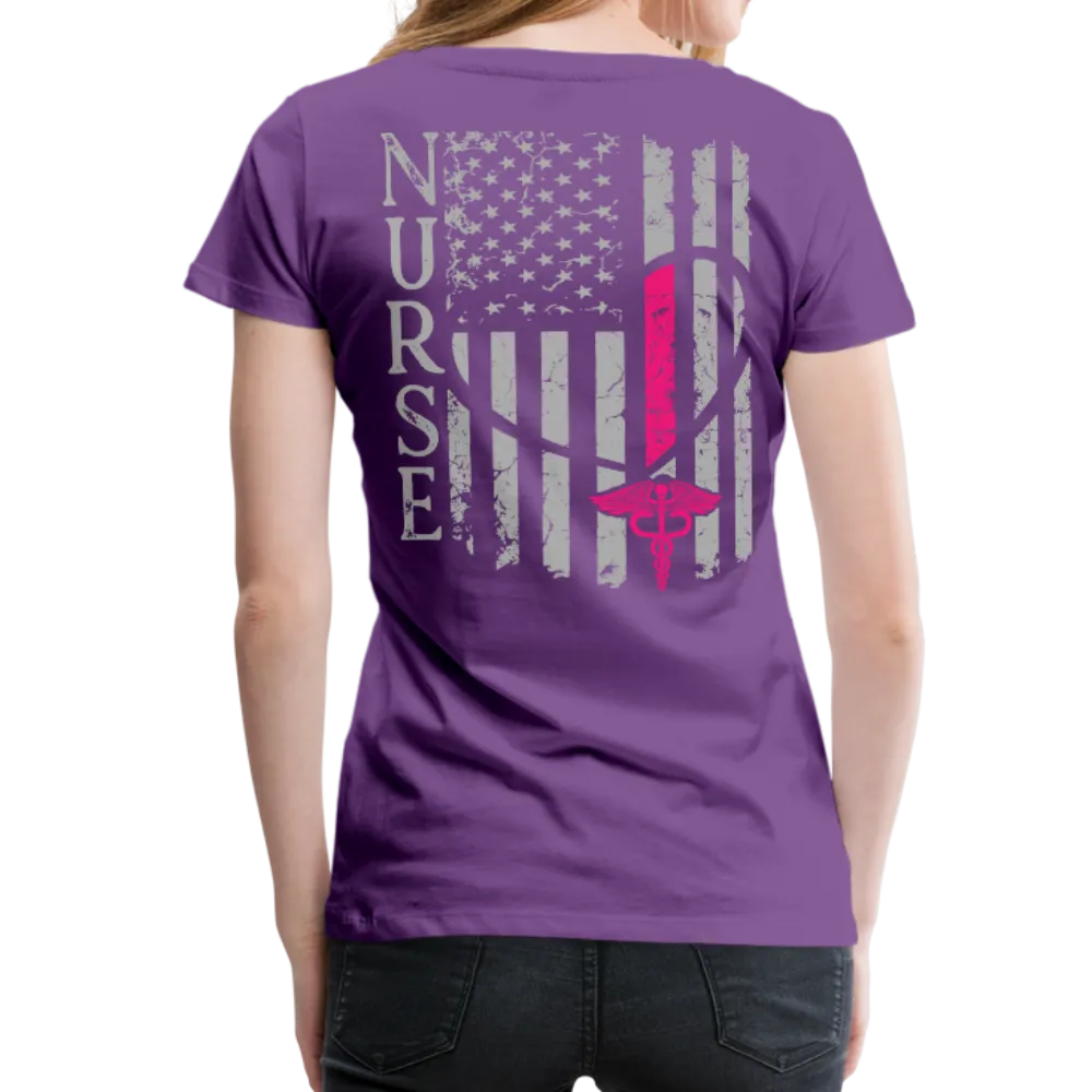 Nurse Flag Women’s Premium T-Shirt (CK1312)