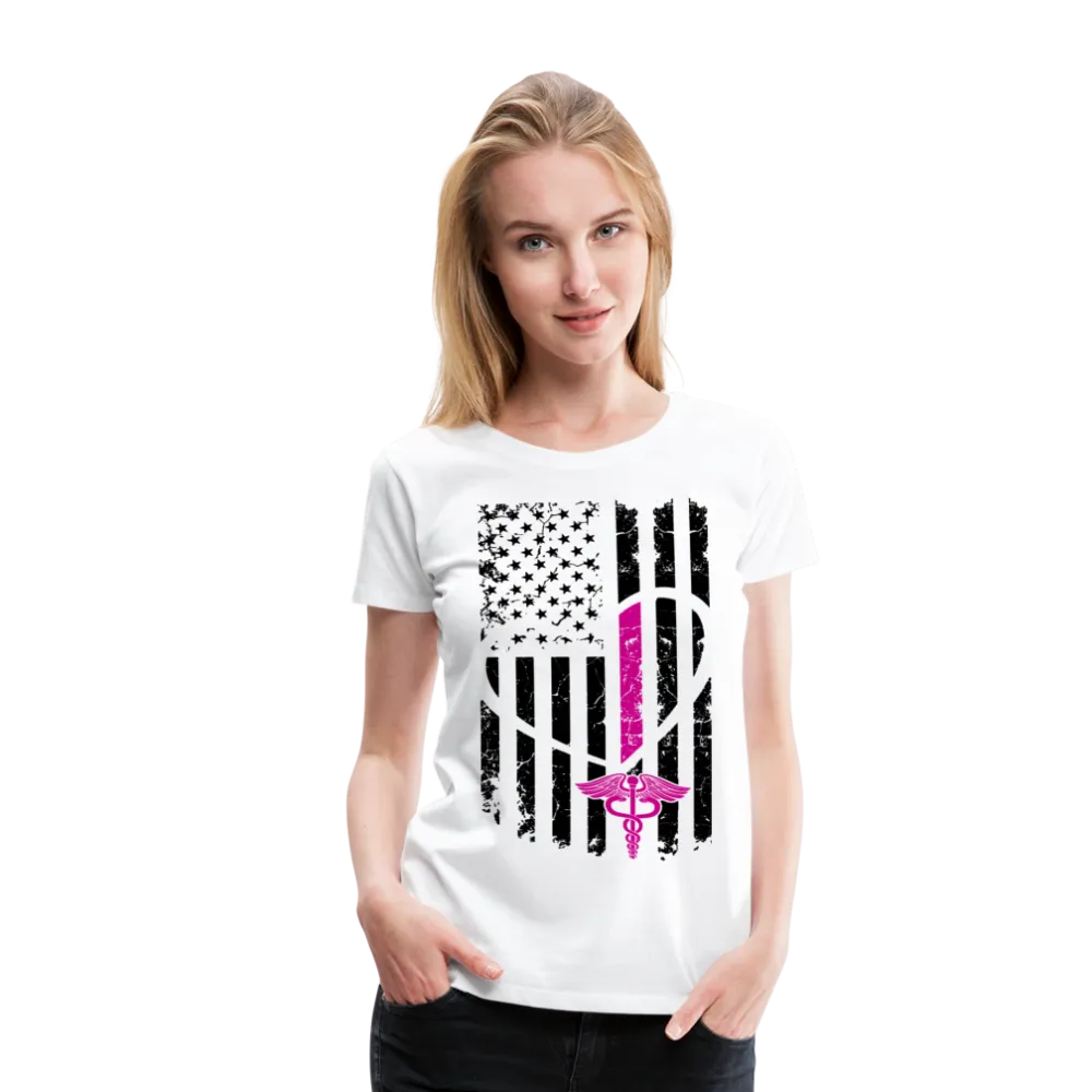 Nurse Flag Women’s Premium T-Shirt (CK1393)