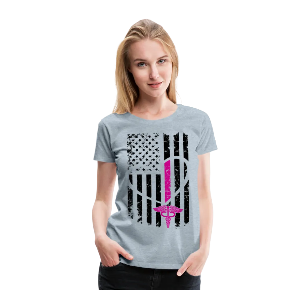 Nurse Flag Women’s Premium T-Shirt (CK1393)