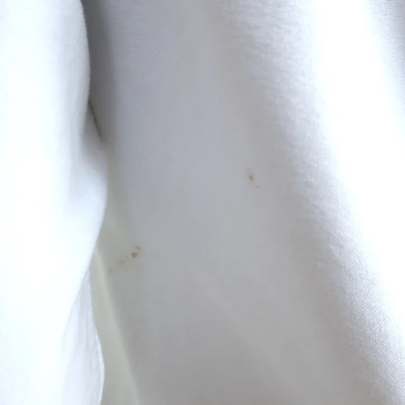 Officine Generale Benoit Raw Edge Button Down Shirt White Cotton Size Small