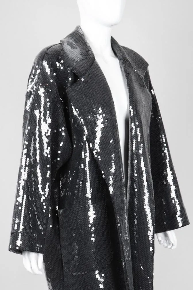 Oversized Sequin Coat