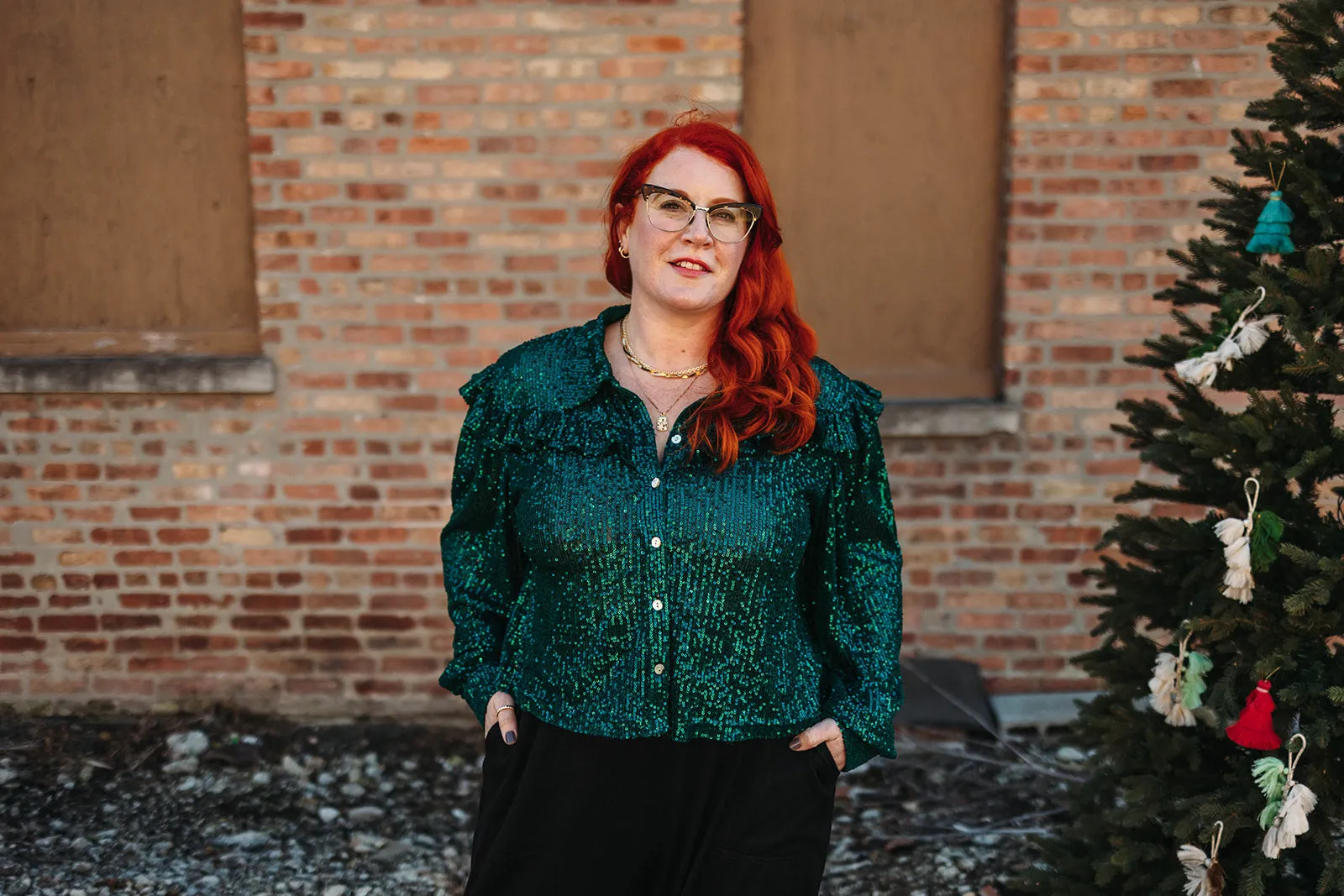 pierson button down in green