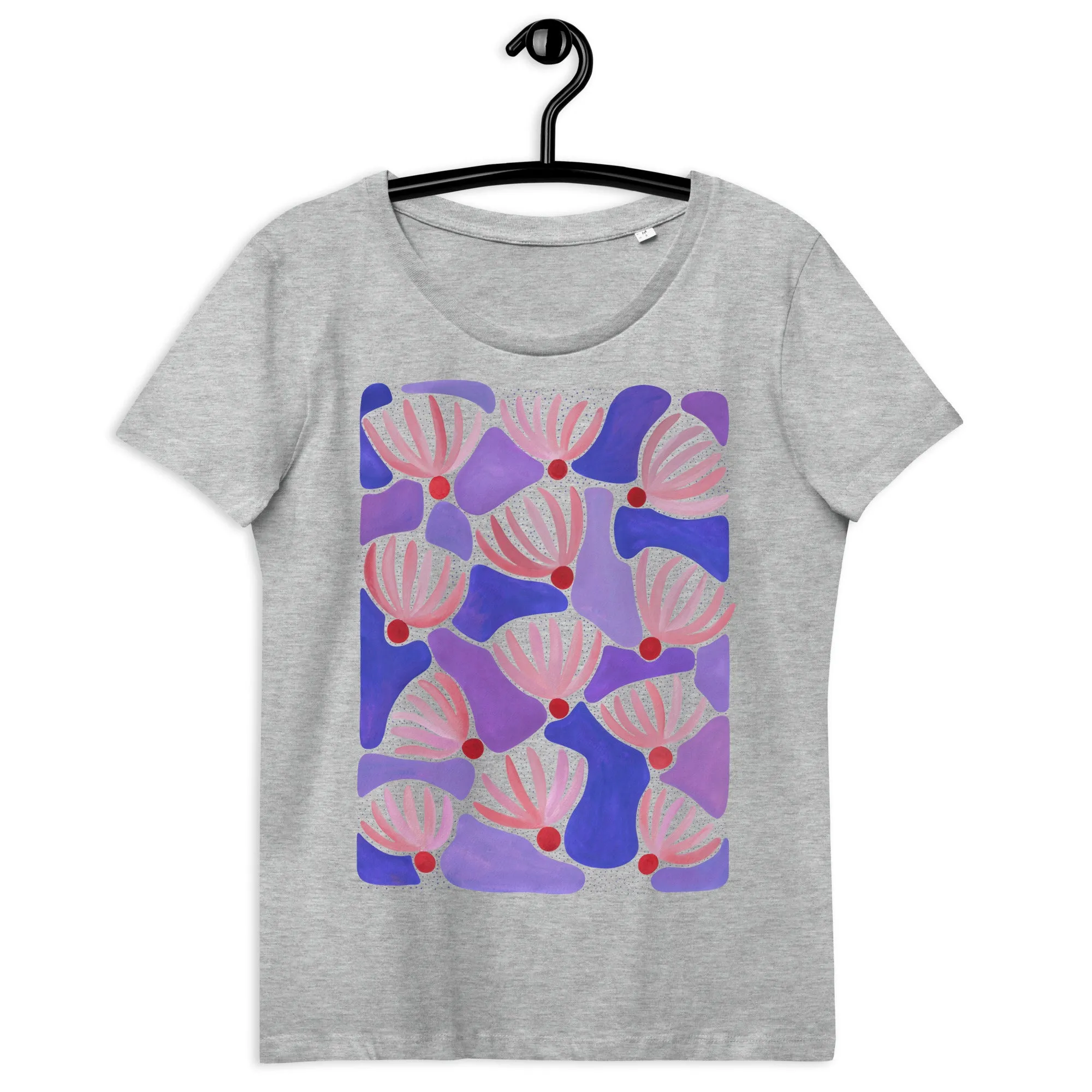 Pink Flowers - Women's Fitted Eco Tee