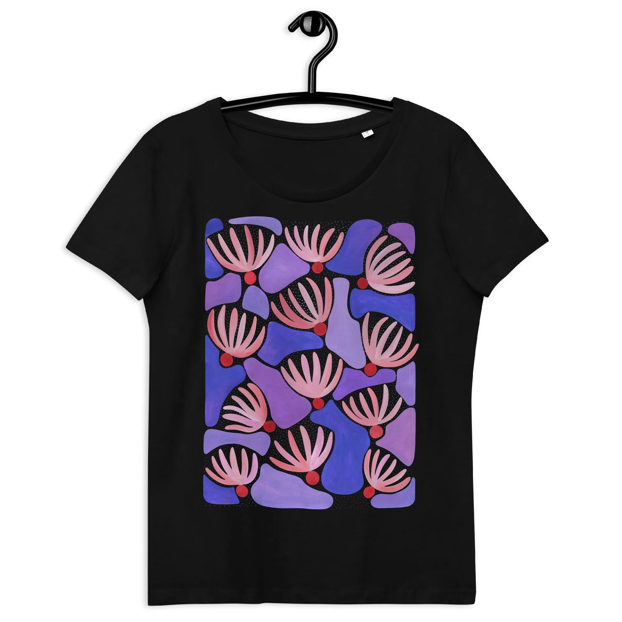 Pink Flowers - Women's Fitted Eco Tee