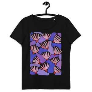 Pink Flowers - Women's Fitted Eco Tee