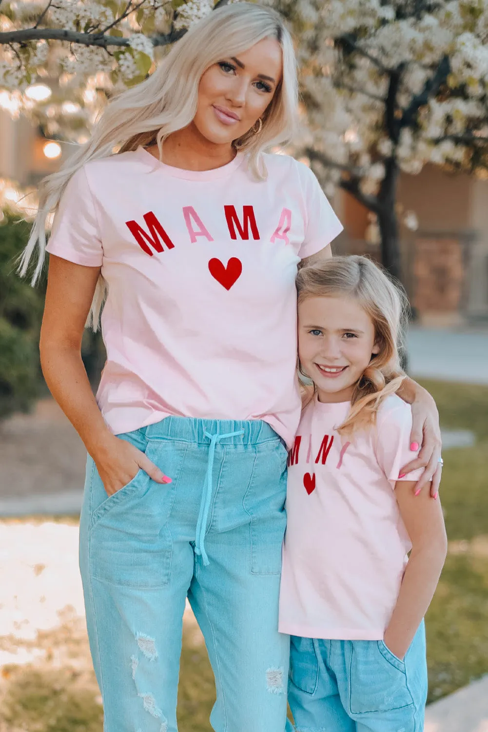 Pink MAMA Matching Tee
