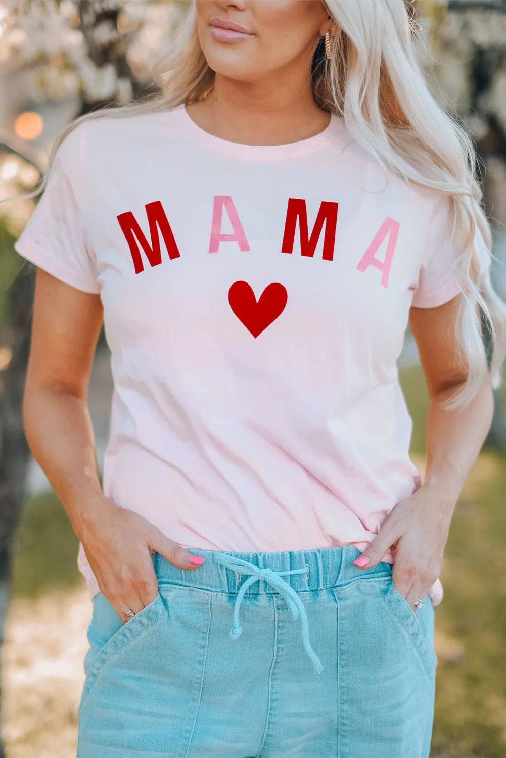 Pink MAMA Matching Tee