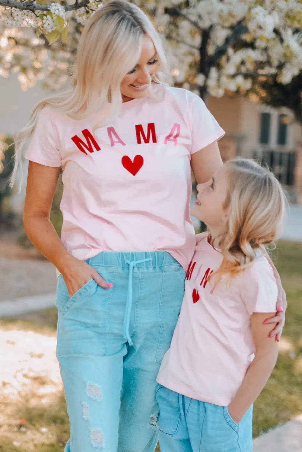 Pink MAMA Matching Tee