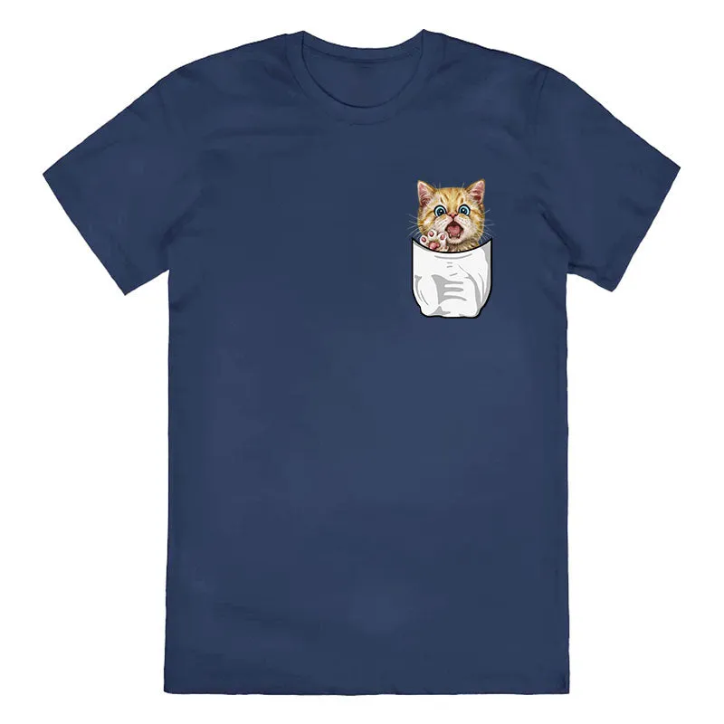 Pocket Cat  Cotton Tee