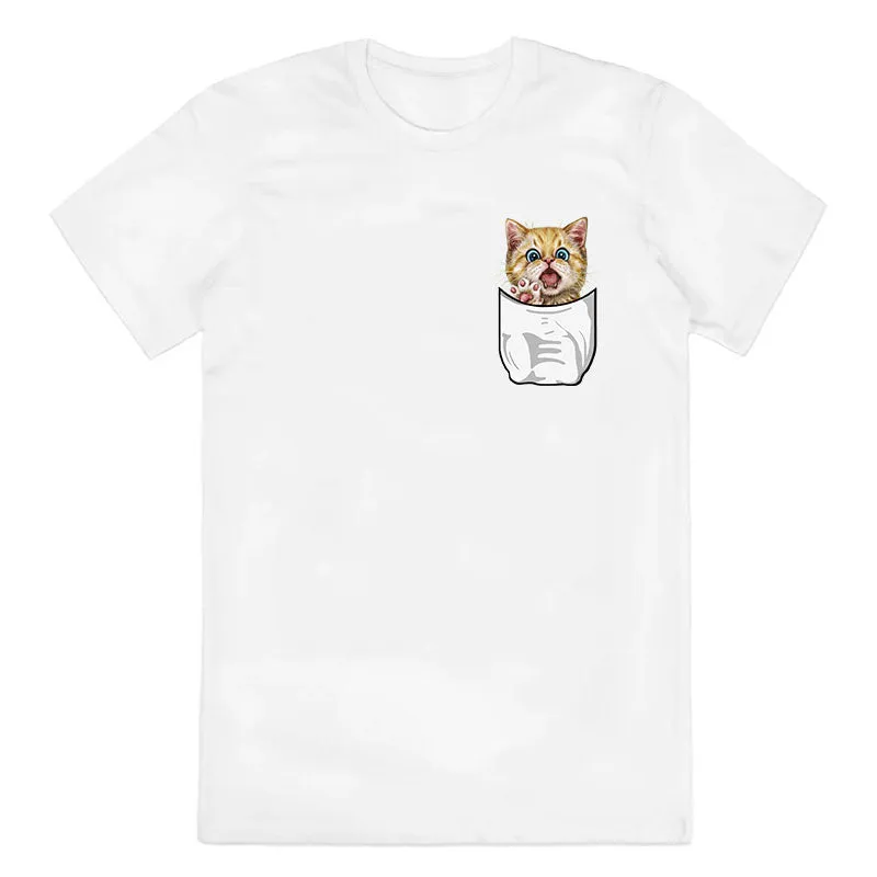 Pocket Cat  Cotton Tee