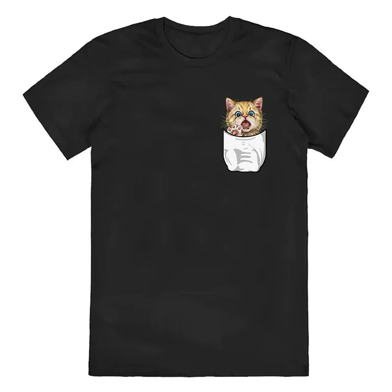 Pocket Cat  Cotton Tee