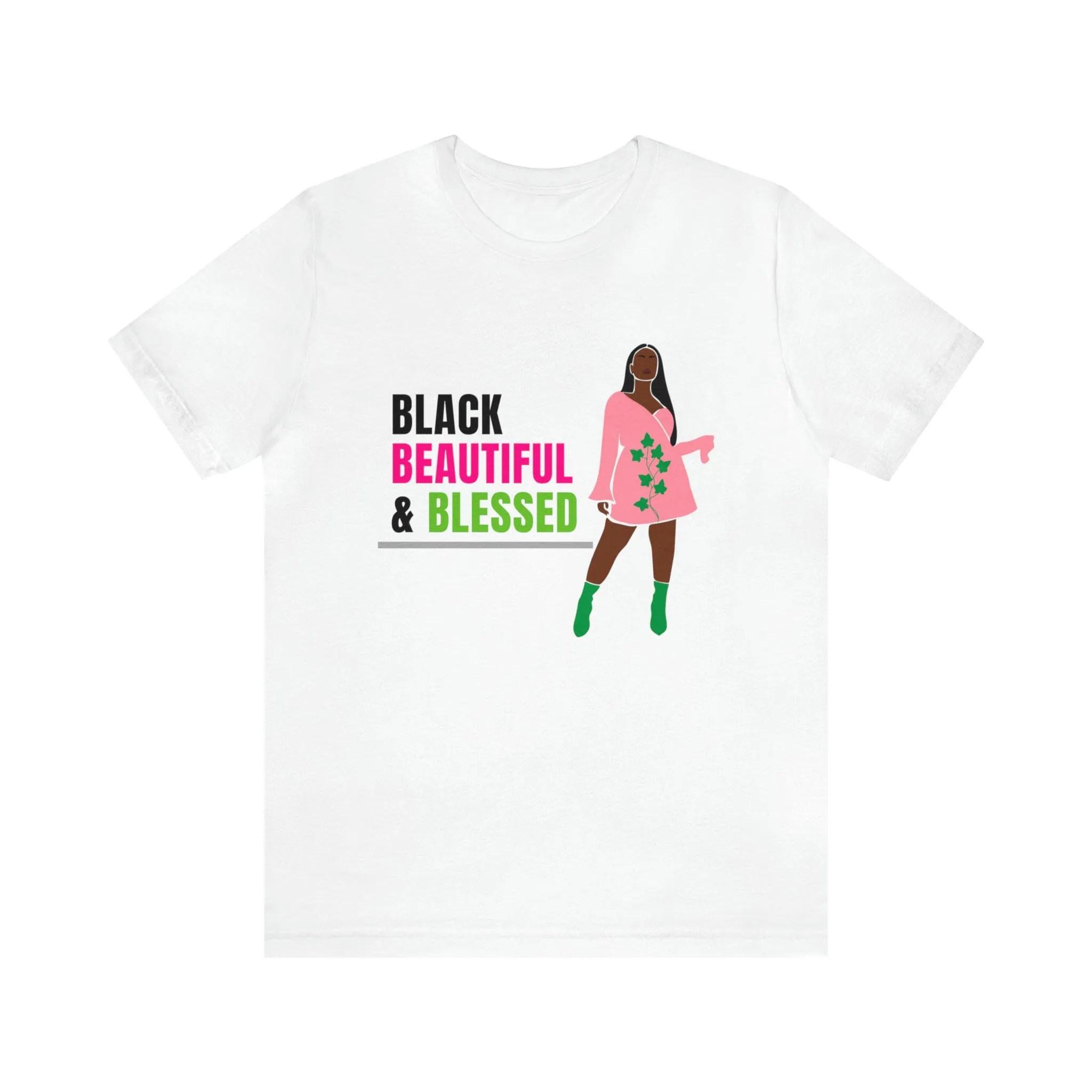 Pretty, Black and Educated T-Shirts, Pink and Green Shirt