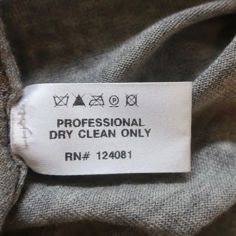 Proenza Schouler V-Neck Sweater Heather Gray Merino Wool Size Extra Small