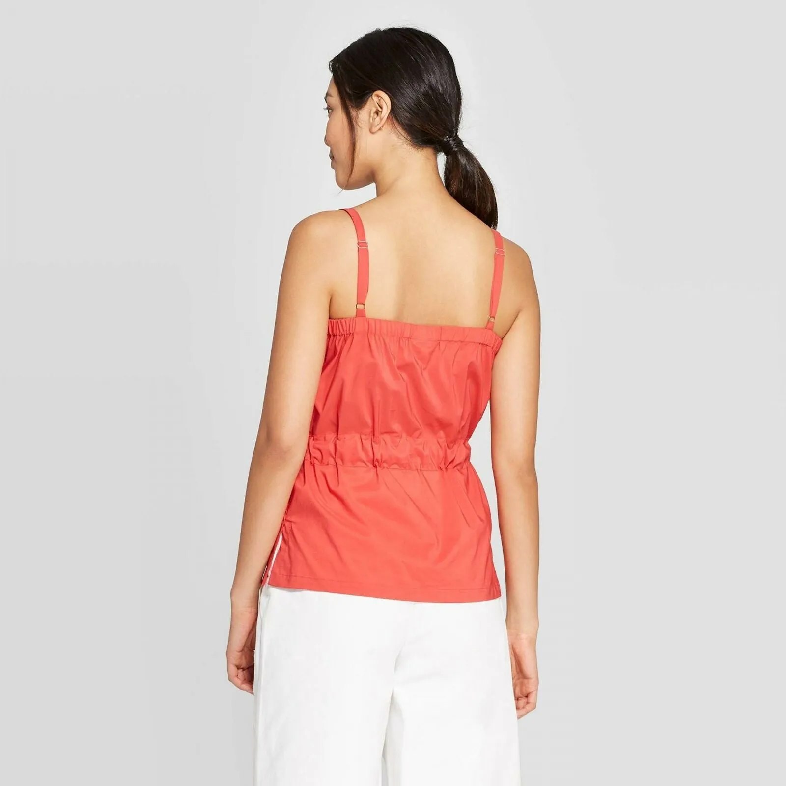 Prologue Women's Square Neck Tie Blouse Shirt