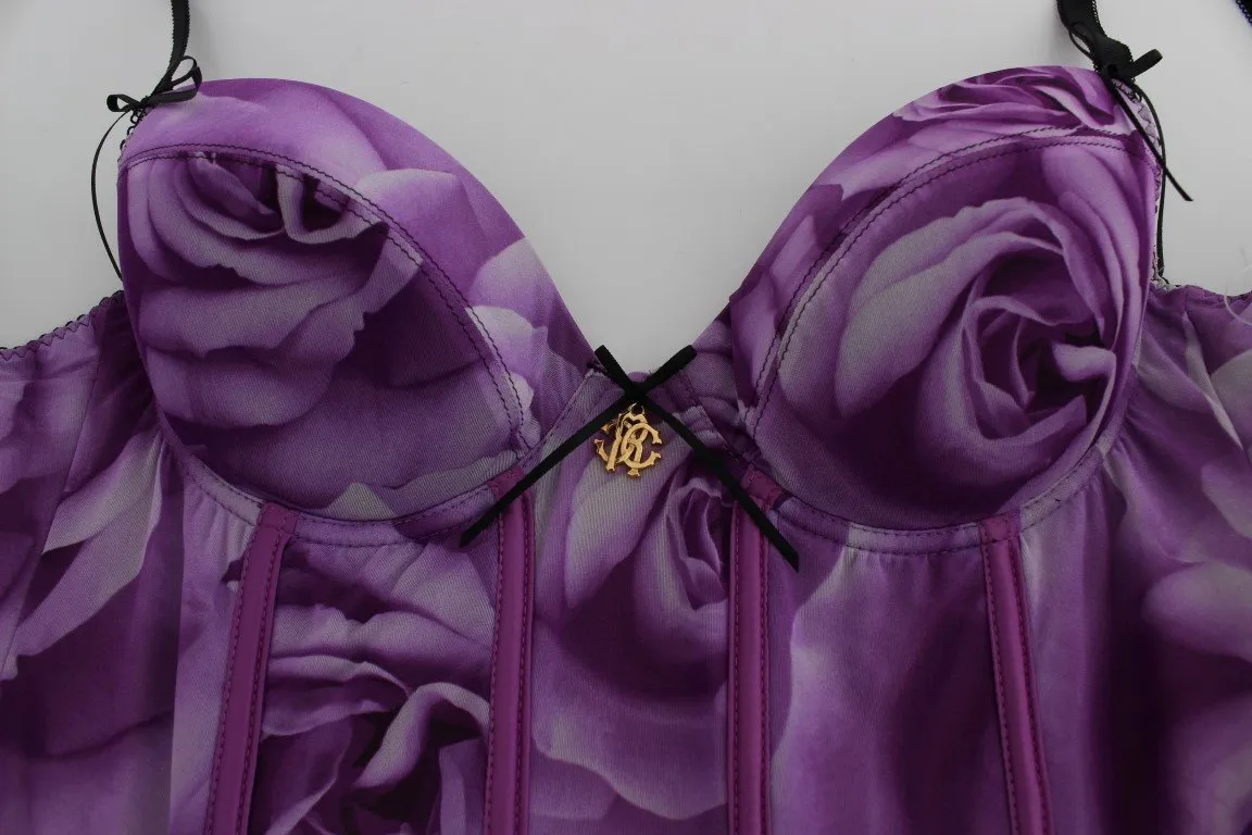 Purple Corset Bustier T-Shirt