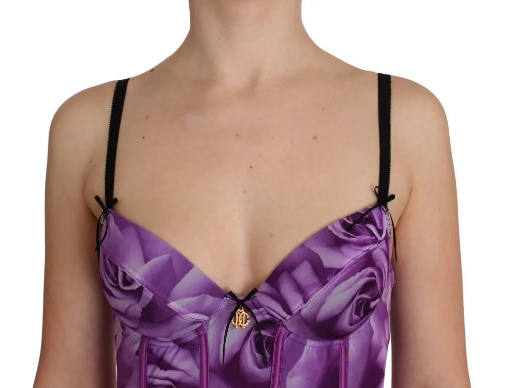 Purple Corset Bustier T-Shirt