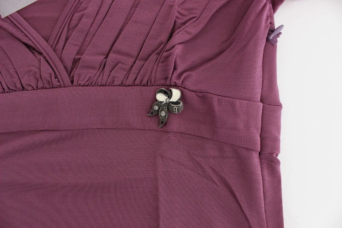 Purple jersey top blouse