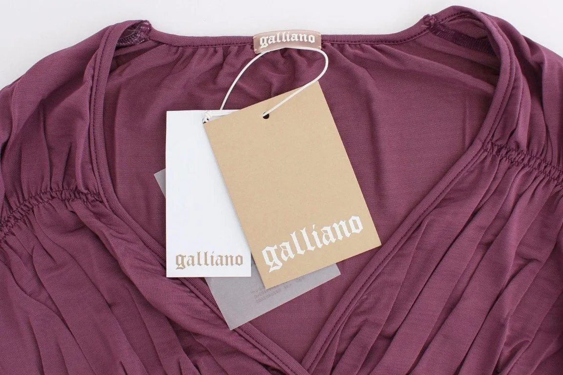 Purple jersey top blouse